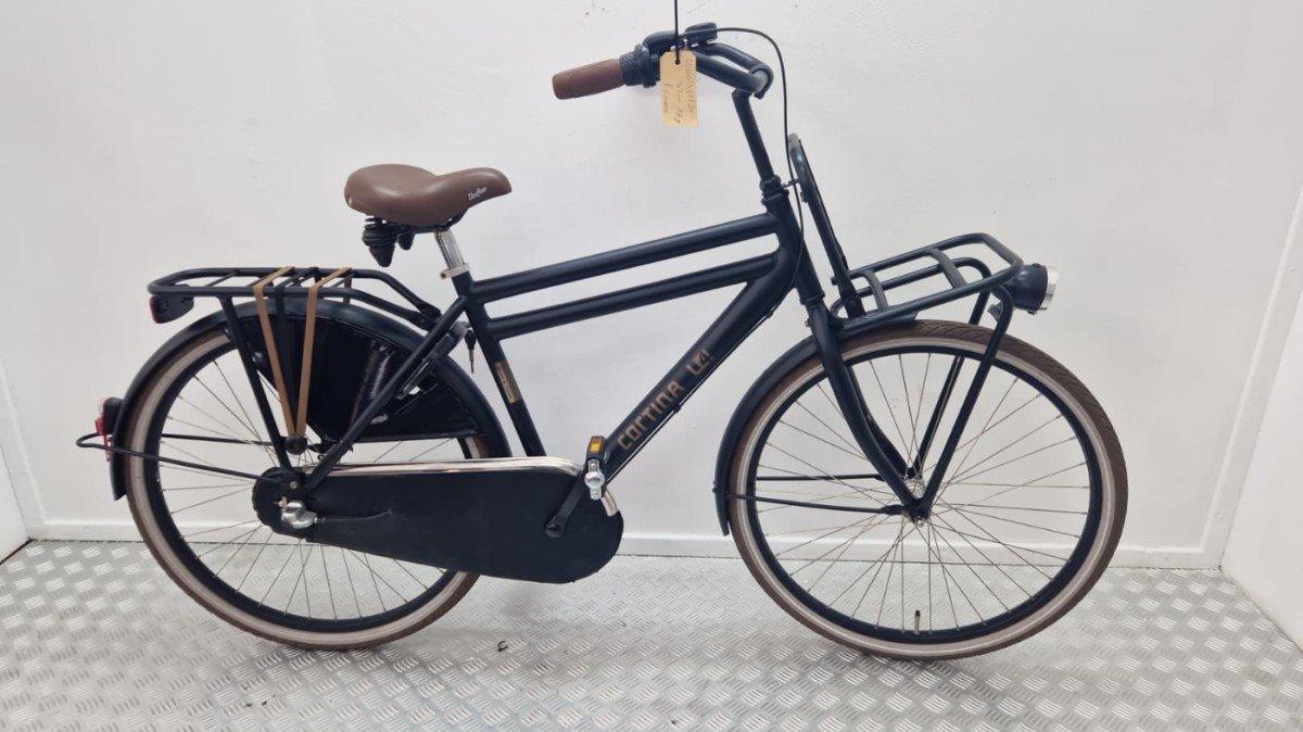 Cortina U4 kinderfiets 26 inch in zwart, tweedehands