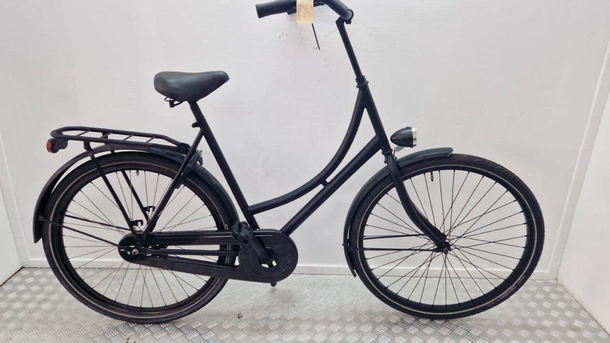 Budgetbike Omafiets zwarte stadsfiets 57 cm tweedehands