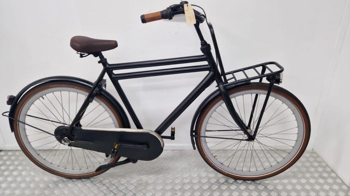 Merkloos Transportfiets 61 cm zwart, tweedehands, zijaanzicht