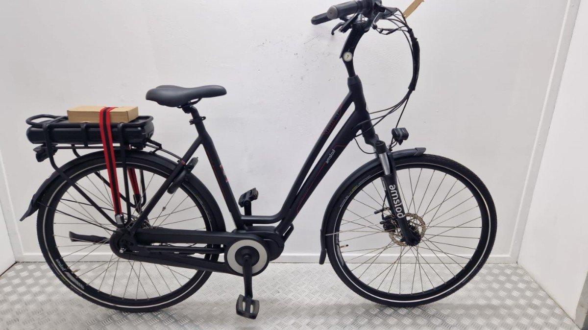 Amslod Venton LX elektrische stadsfiets in zwart, 58 cm frame, 28 inch wielen