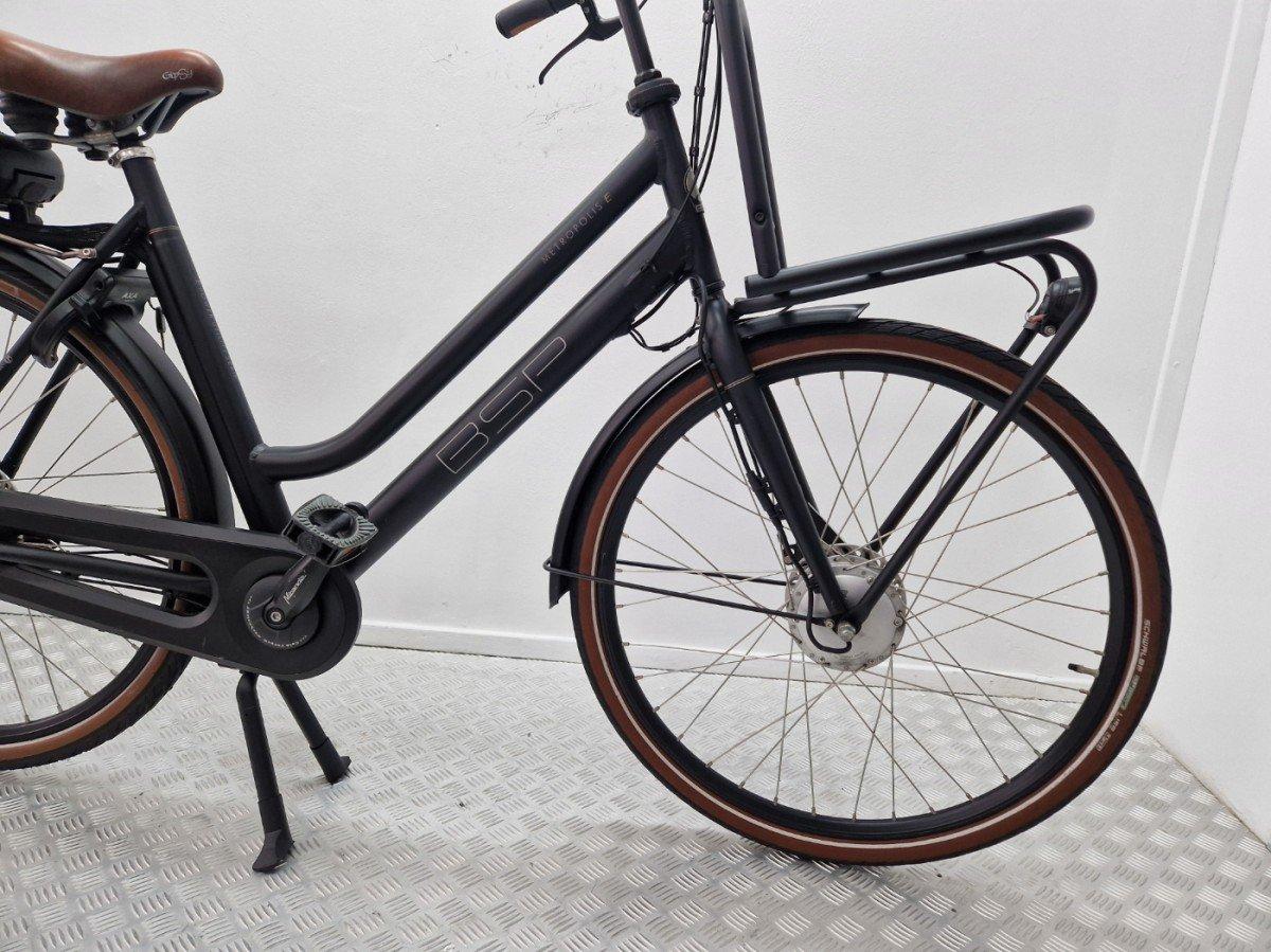 Tweedehands BSP Metropolis e transportfiets bafang voorwielmotor 394wh 57 cm foto 4