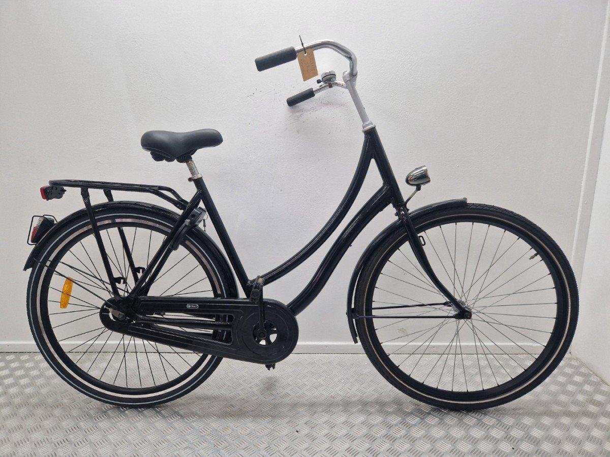 Merkloos Omafiets 57cm zwart, tweedehands