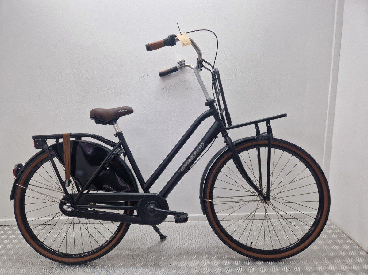Sparta Pickup zwarte stadsfiets 50 cm tweedehands, vooraanzicht