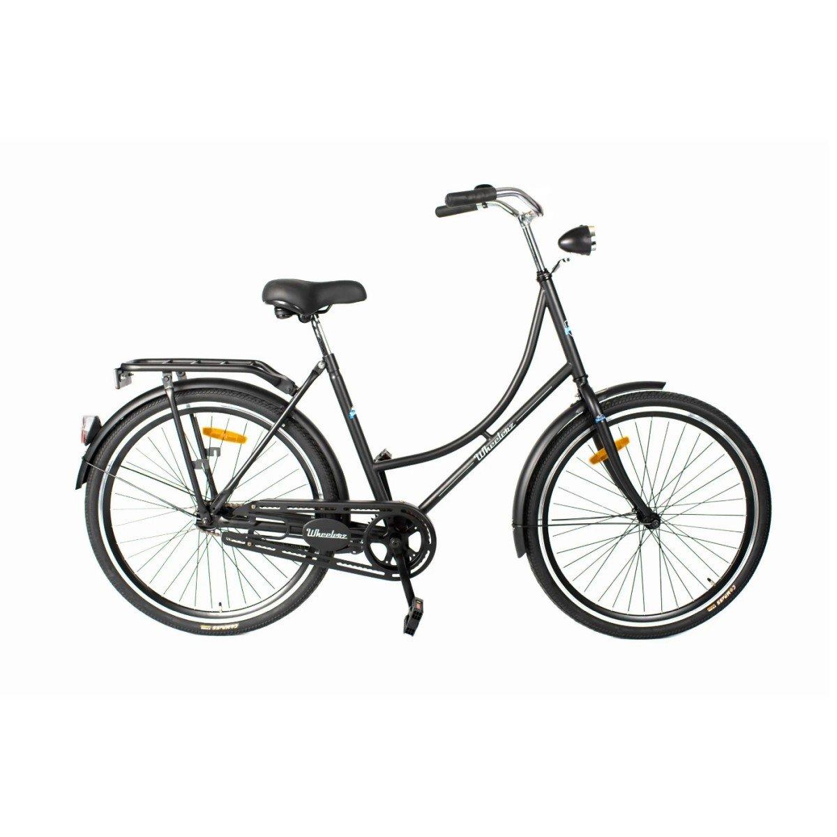 Wheelerz Omafiets 26 inch zwart, klassieke stadsfiets met lage instap