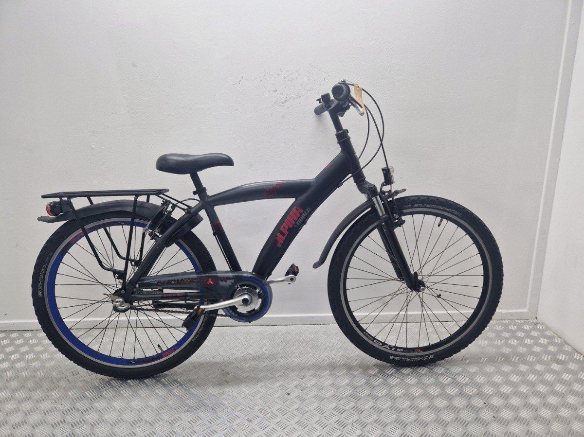 Alpina Yabber kinderfiets 26 inch zwart, zijkant