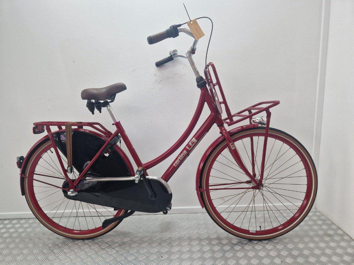 Cortina U4 transportfiets in rood, 50 cm frame, 28 inch wielen