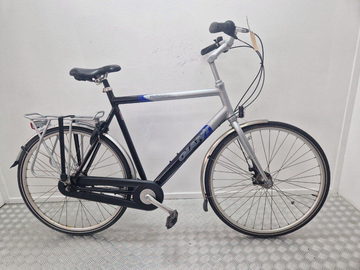 Sparta Melbourne stadsfiets 65 cm zwart grijs voorkant