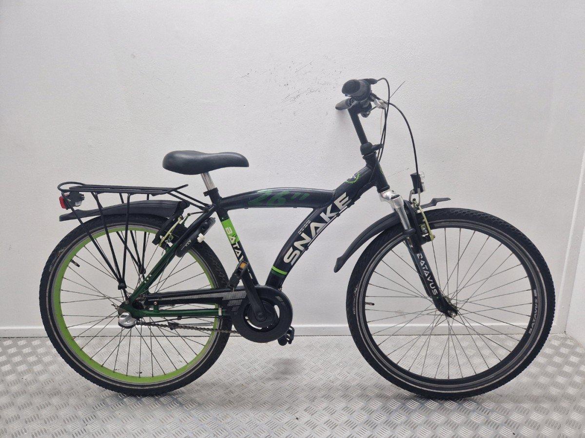 Batavus Snake 26 kinderfiets zwart met groene accenten