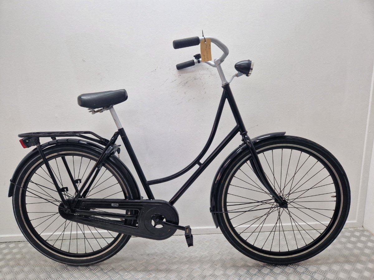 Merkloze Omafiets zwart 28 inch lage instap