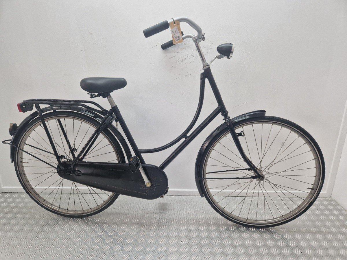 Merkloos Omafiets zwart 50 cm, lage instap, 28 inch wielen