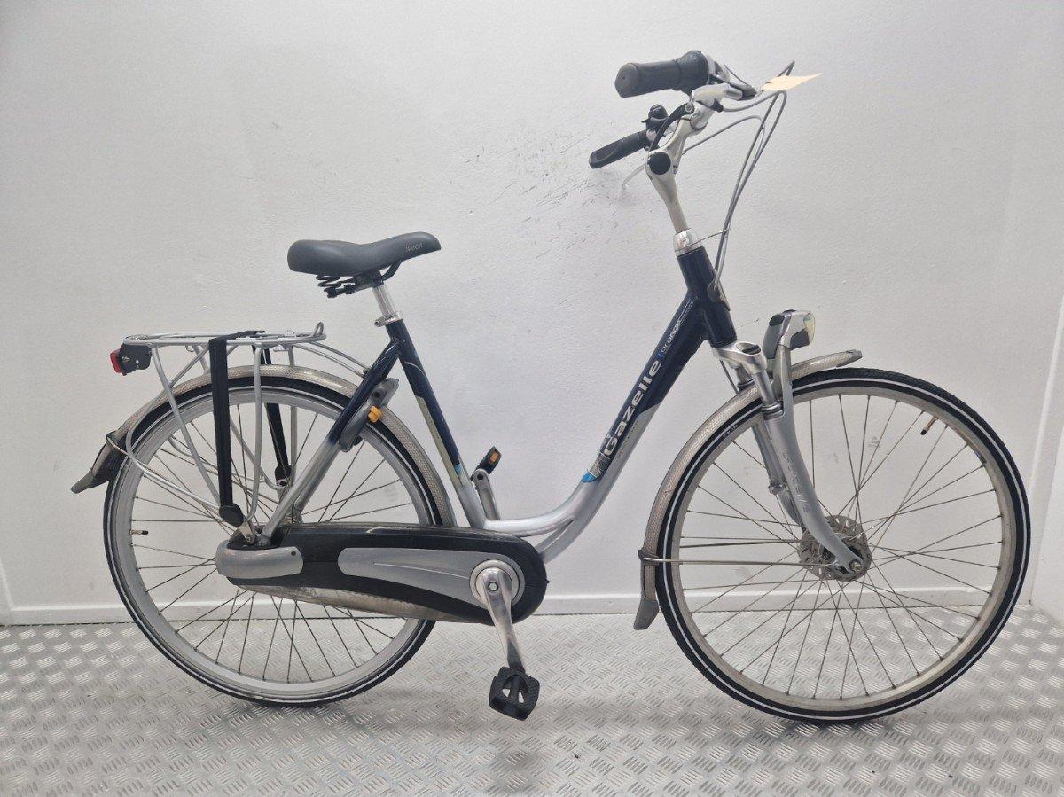 Gazelle Orange Xtra stadsfiets grijs/blauw, lage instap, 53 cm