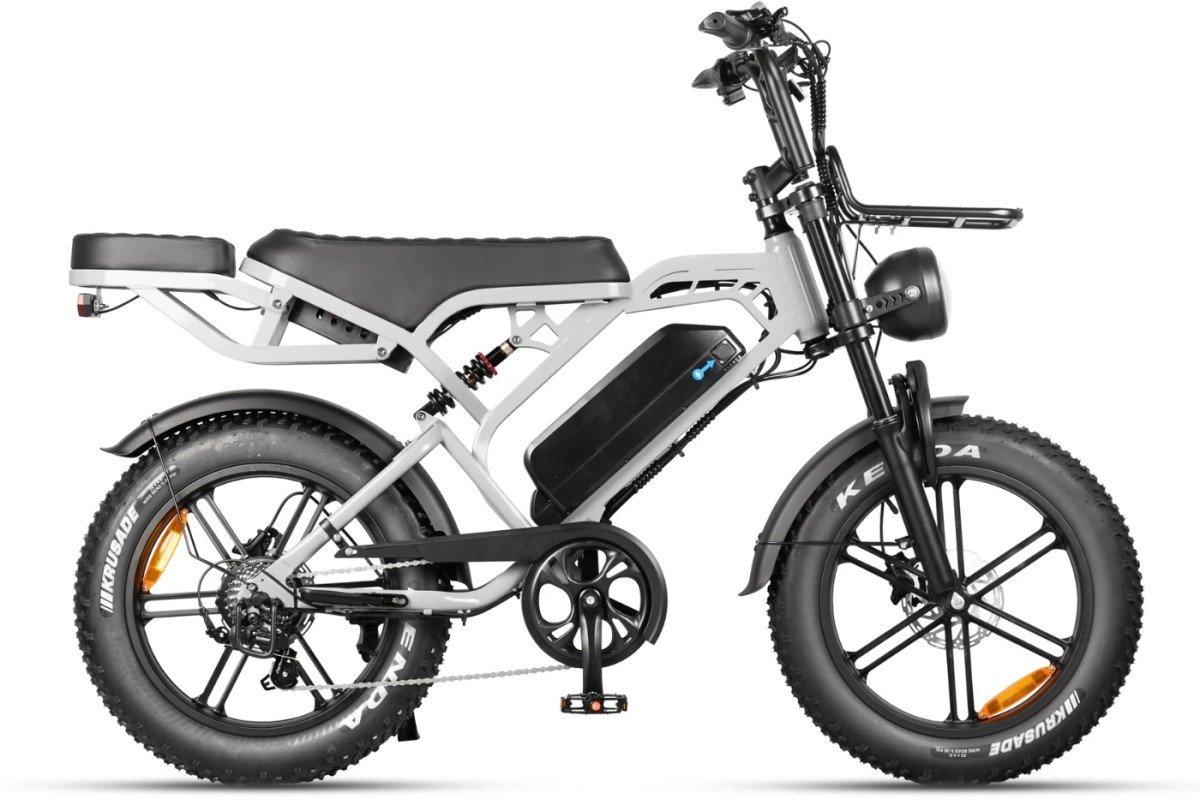 QM Wheel V20 Pro donkergrijs elektrische fatbike met brede banden