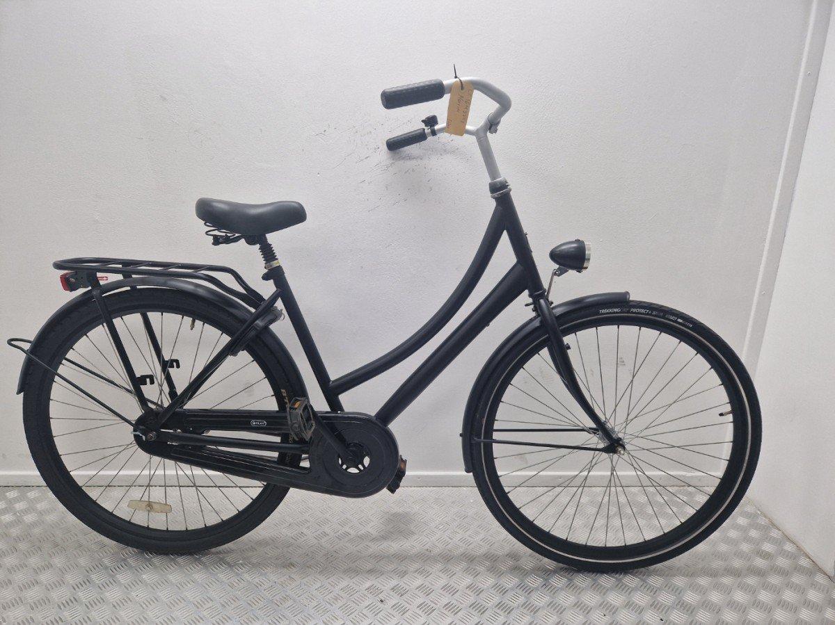 Merkloze omafiets zwart, lage instap, 28 inch wielen