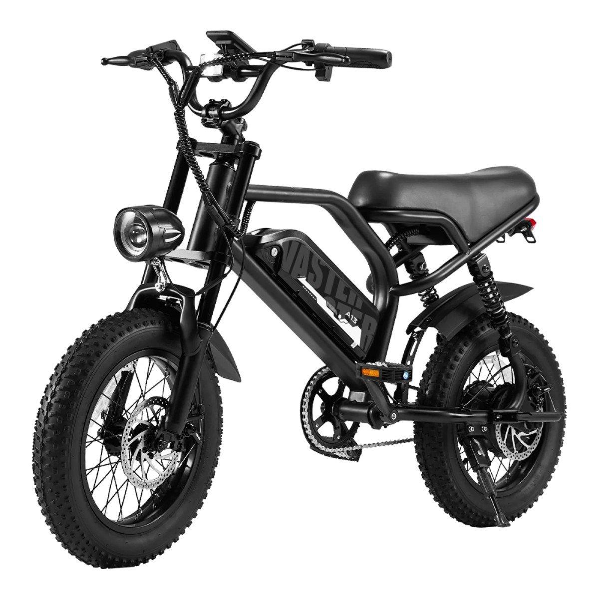 Mini Fatbike A13 zwart, elektrische fatbike met dikke banden