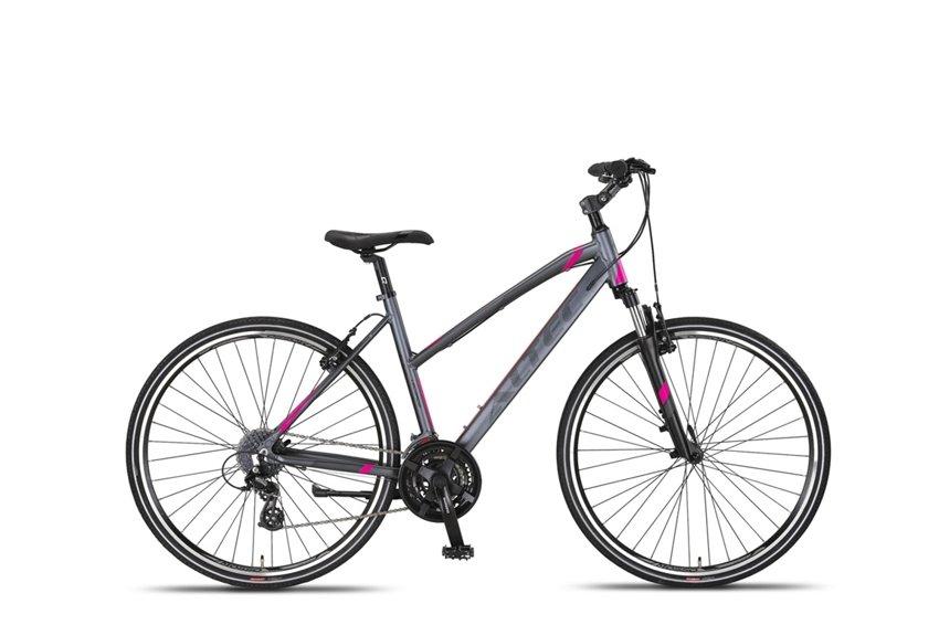 Altec Legarda hybride fiets 49 cm antraciet-pink vooraanzicht