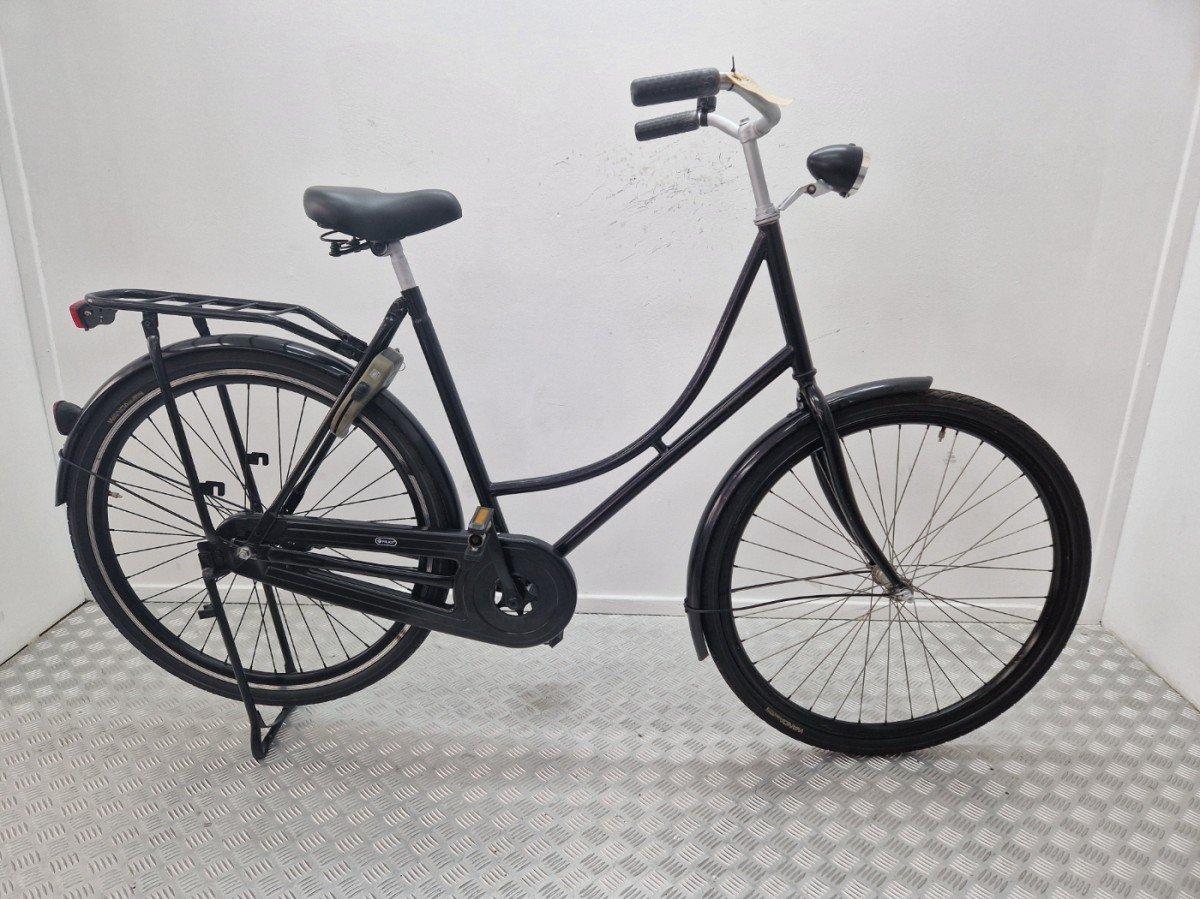 Merkloos Omafiets 57 cm in zwart, lage-instap stadsfiets