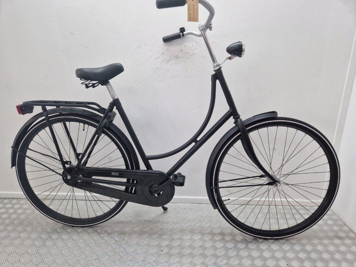 Merkloze Omafiets zwart, lage instap, 28 inch wielen