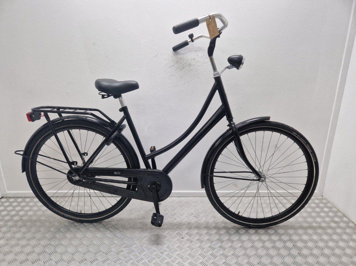 Merkloze omafiets zwart 53 cm, lage instap