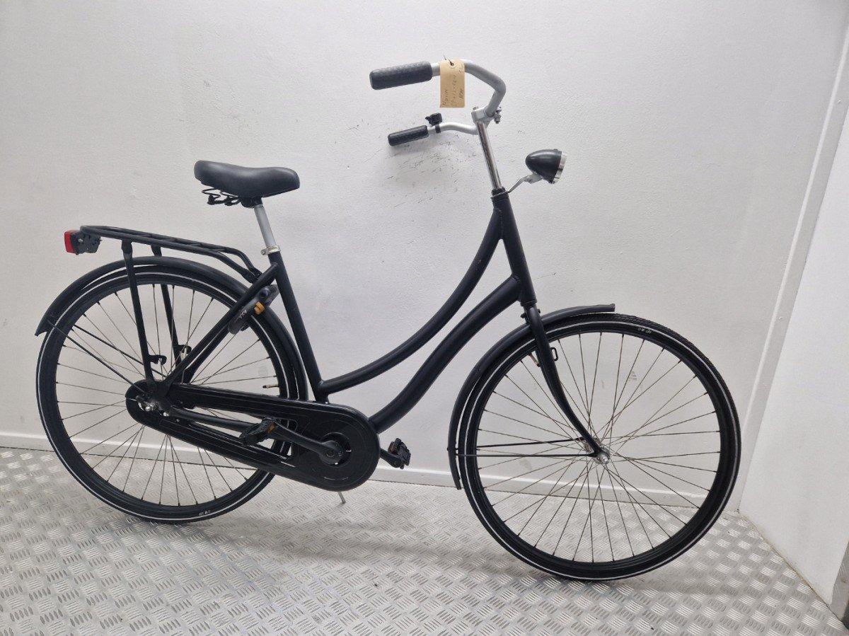 Merkloos Omafiets zwart 53 cm lage instap
