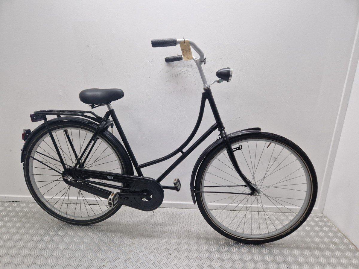 Merkloze Omafiets zwart met lage instap, 28 inch wielen