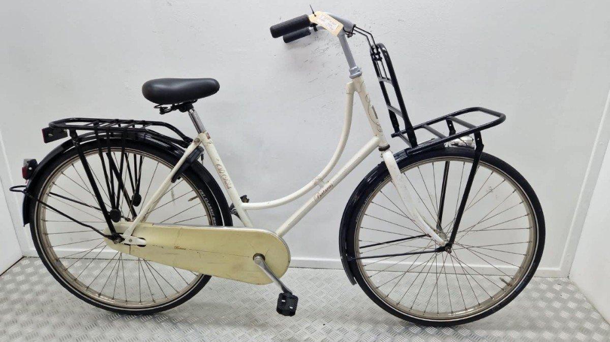 Batavus Old Dutch transportfiets wit 50 cm voorkant