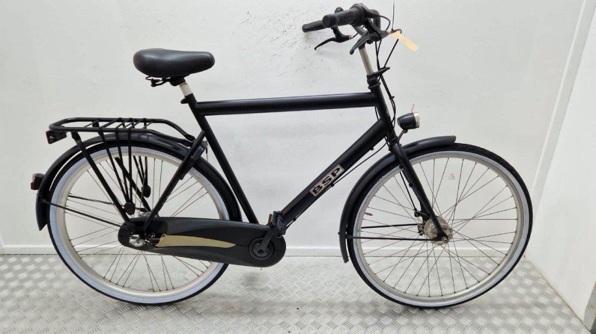 BSP Brave heren transportfiets 57 cm zwart, zijaanzicht