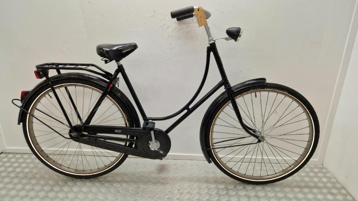 Merkloos Omafiets 56 cm zwart met lage instap