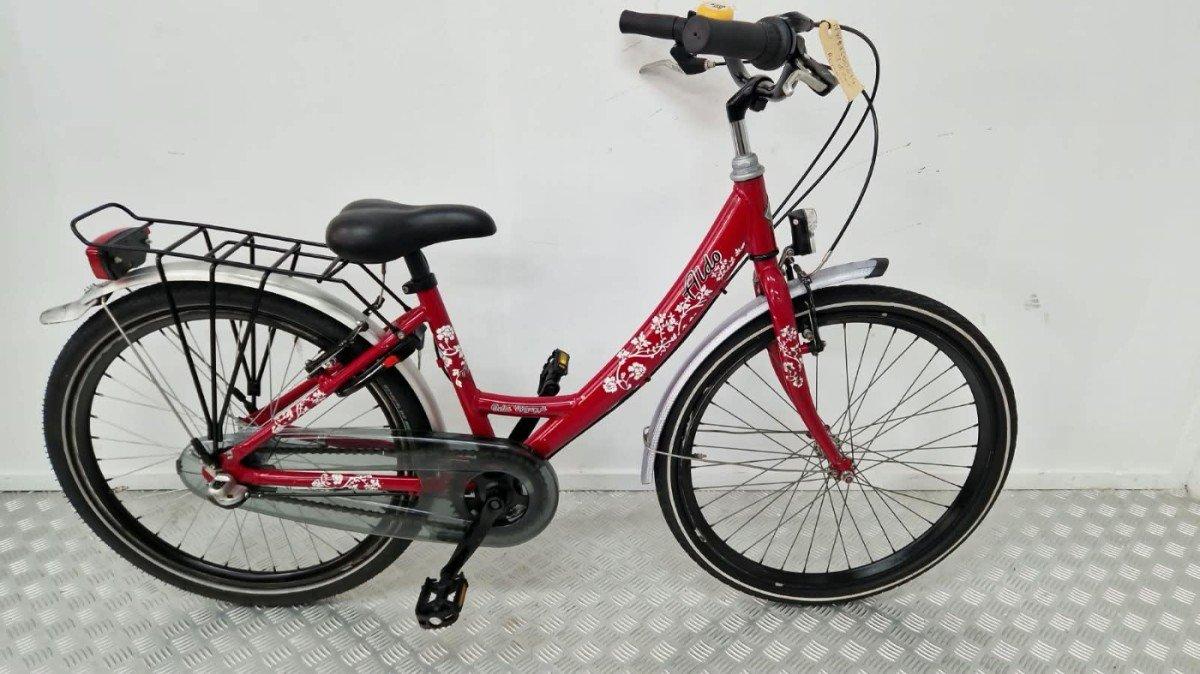 Aldo Bella kinderfiets 24 inch in rood, tweedehands