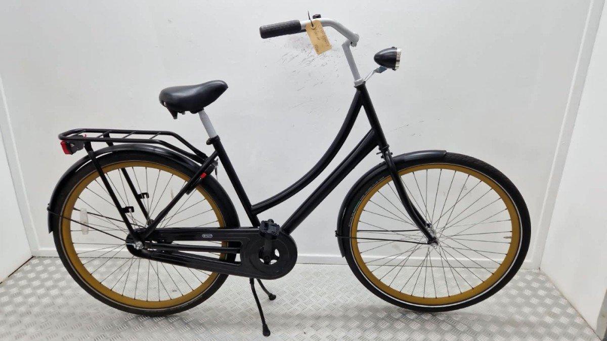 Budgetbike Omafiets in zwart, 28-inch, tweedehands