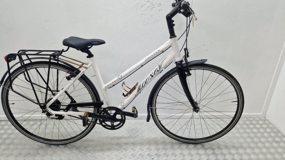 Cruizer Moores hybride fiets 49 cm in wit, zijaanzicht
