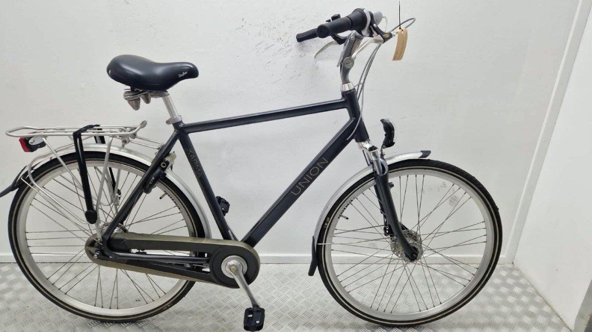 Union Karma stadsfiets 57 cm grijs, zijaanzicht