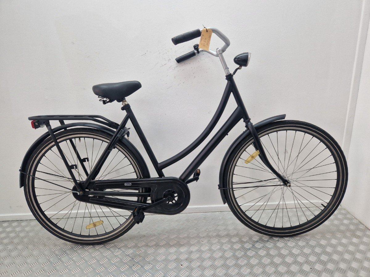 Merkloze Omafiets zwart, lage instap, 57 cm framemaat