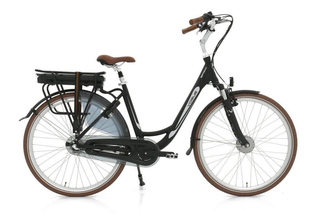Vogue Basic elektrische stadsfiets 49cm zwart met AKM voorwielmotor