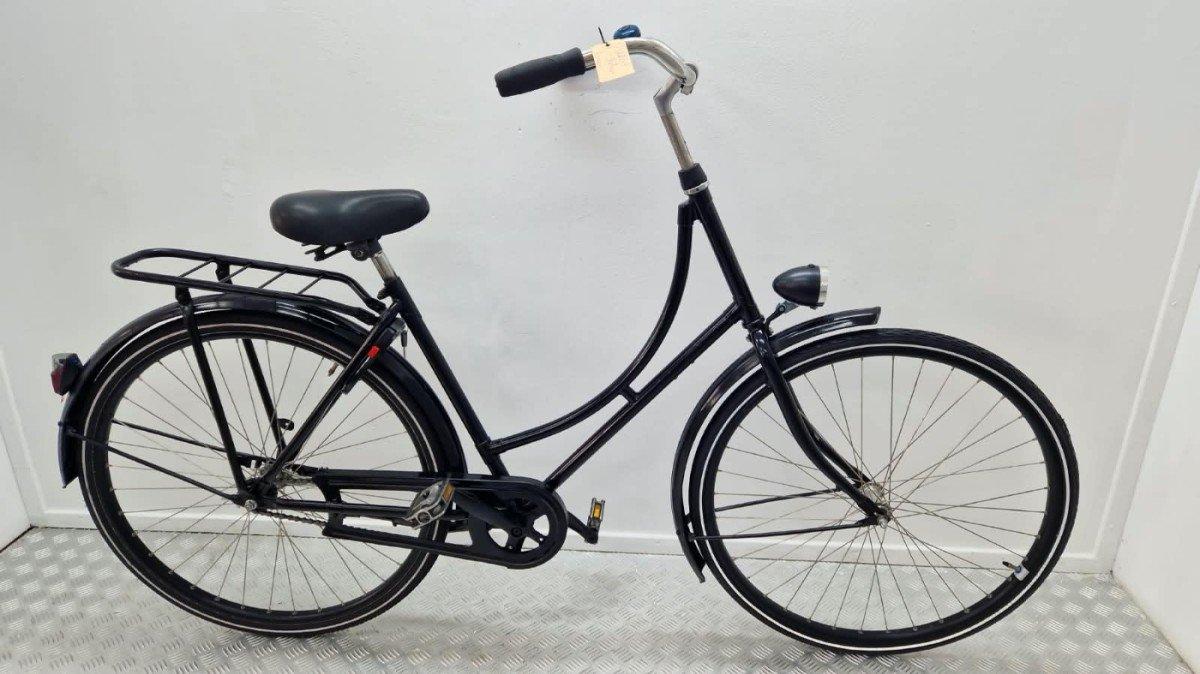 Budgetbike Omafiets zwart, 52 cm, van opzij