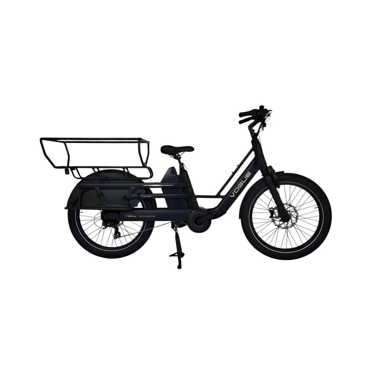 Vogue Wonder Longtail zwart, elektrische bakfiets met Smarthom motor