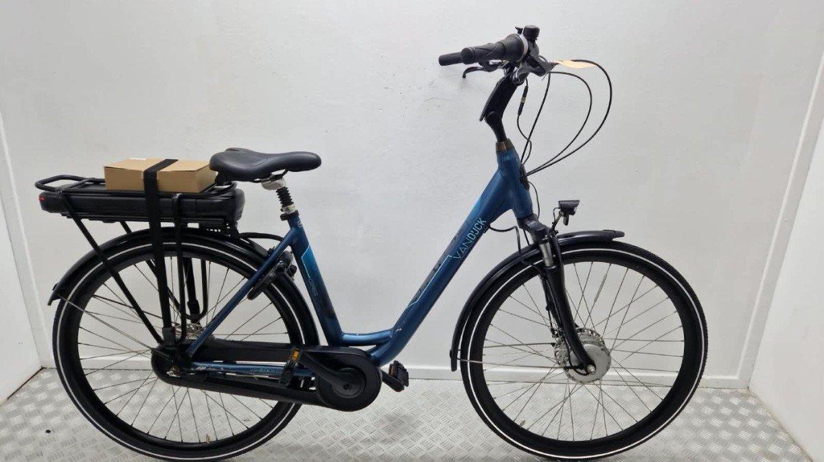 VanDijck Ceres elektrische stadsfiets 49 cm groen, vooraanzicht