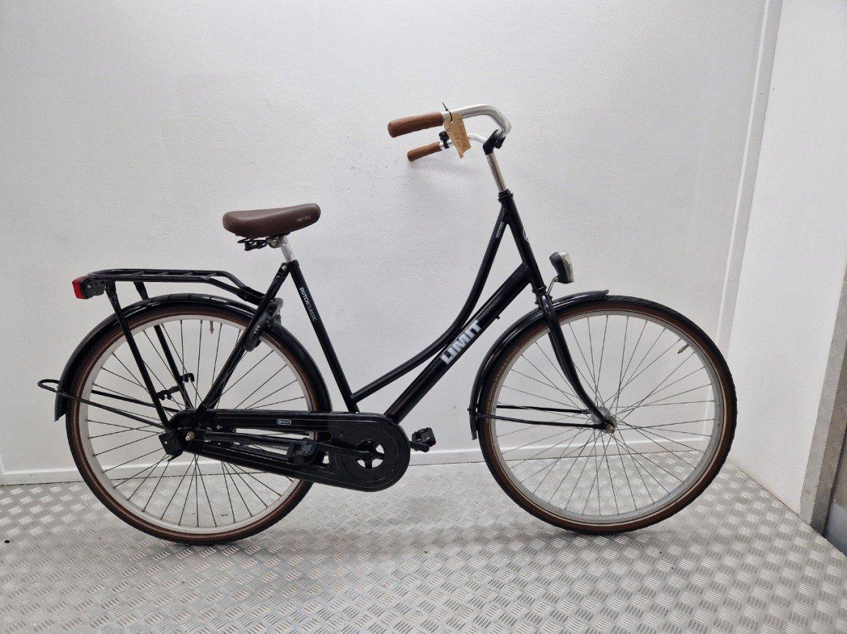 Limit Dutch Classic omafiets in zwart, 57 cm, terugtraprem