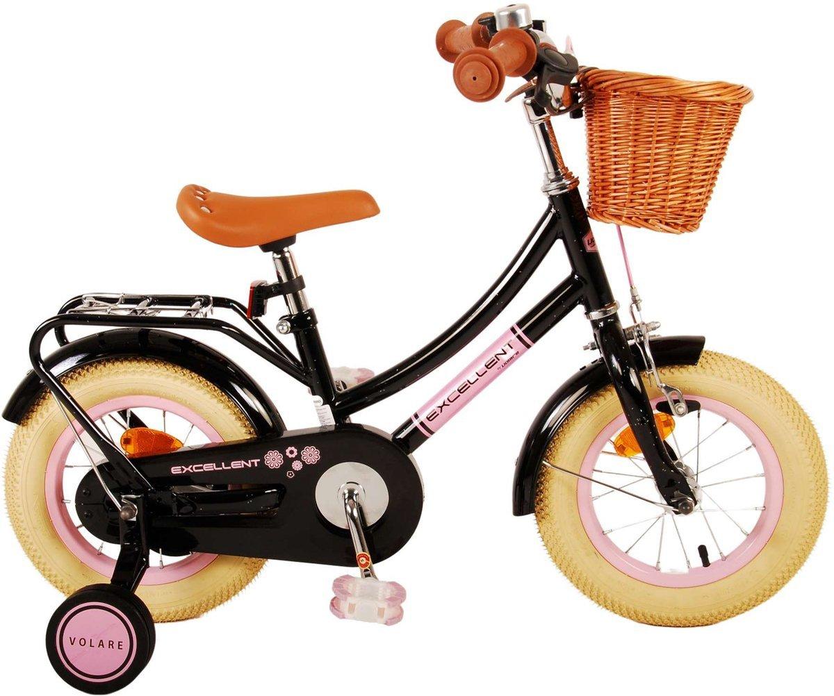 Volare Excellent 12 kinderfiets 12 inch zwart