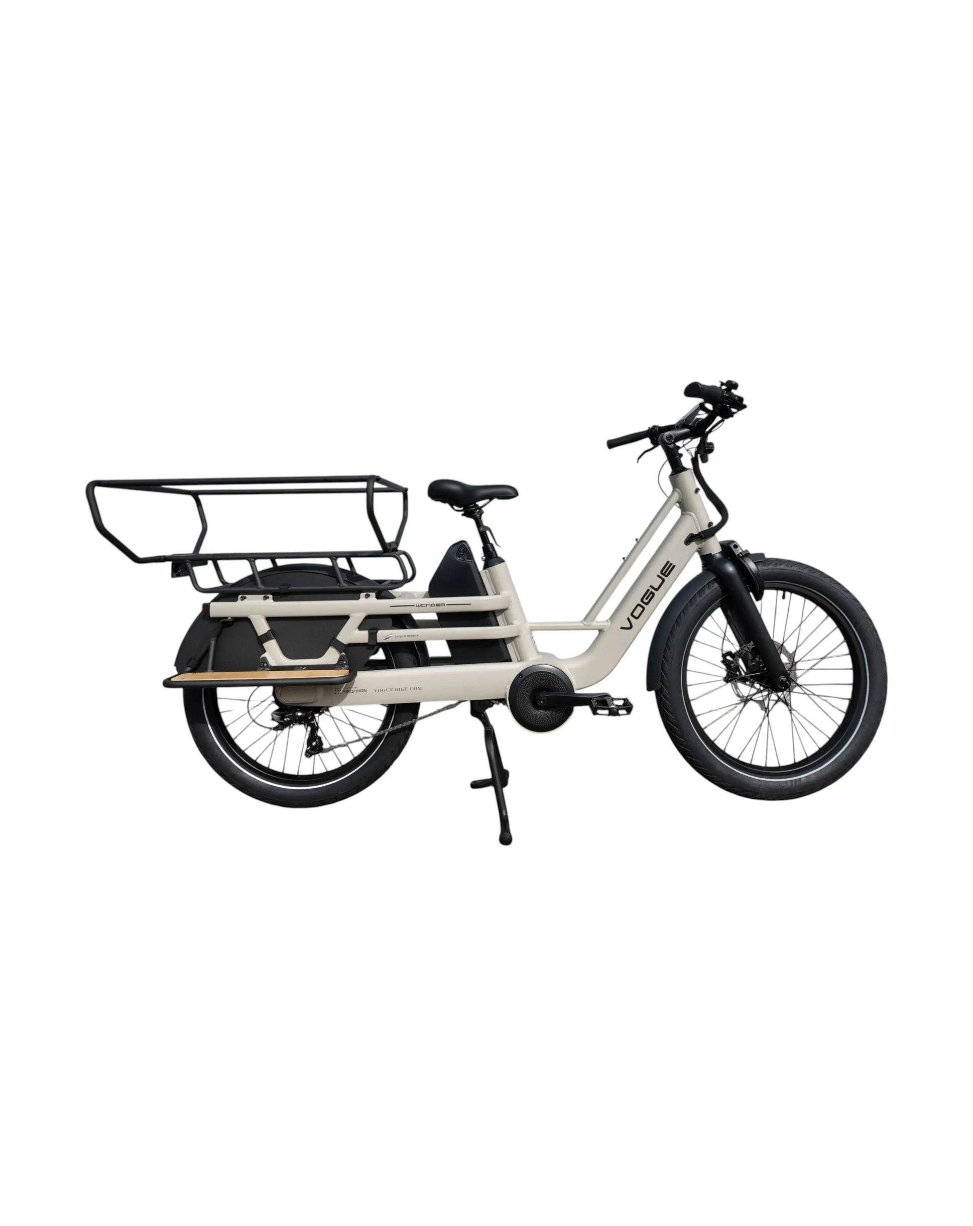 Vogue Wonder 2026 elektrische longtail e-bike fashion grey, zijaanzicht