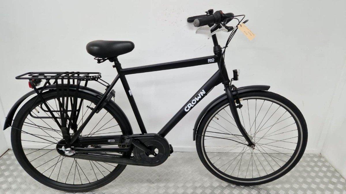 Crown Rio stadsfiets 55cm zwart, zijkant