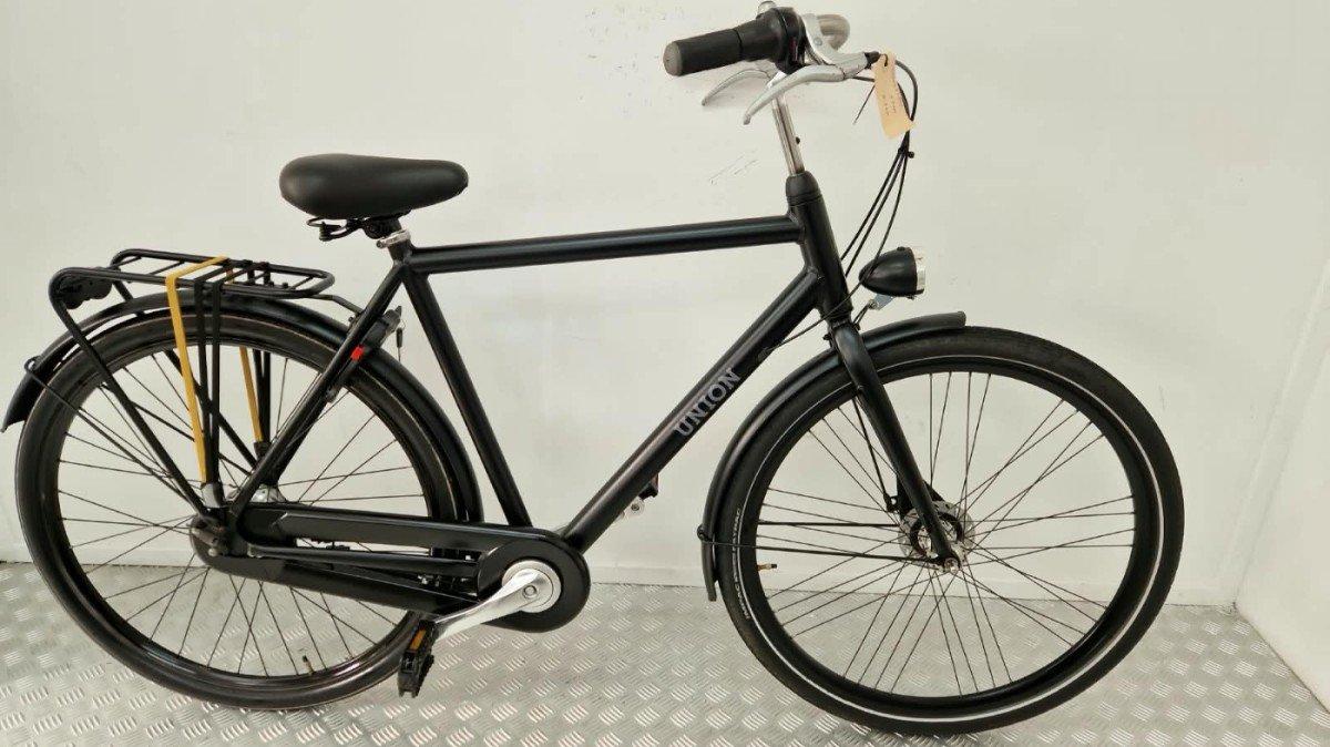 Union Stadfiets 57cm zwart, tweedehands, 28 inch wielen