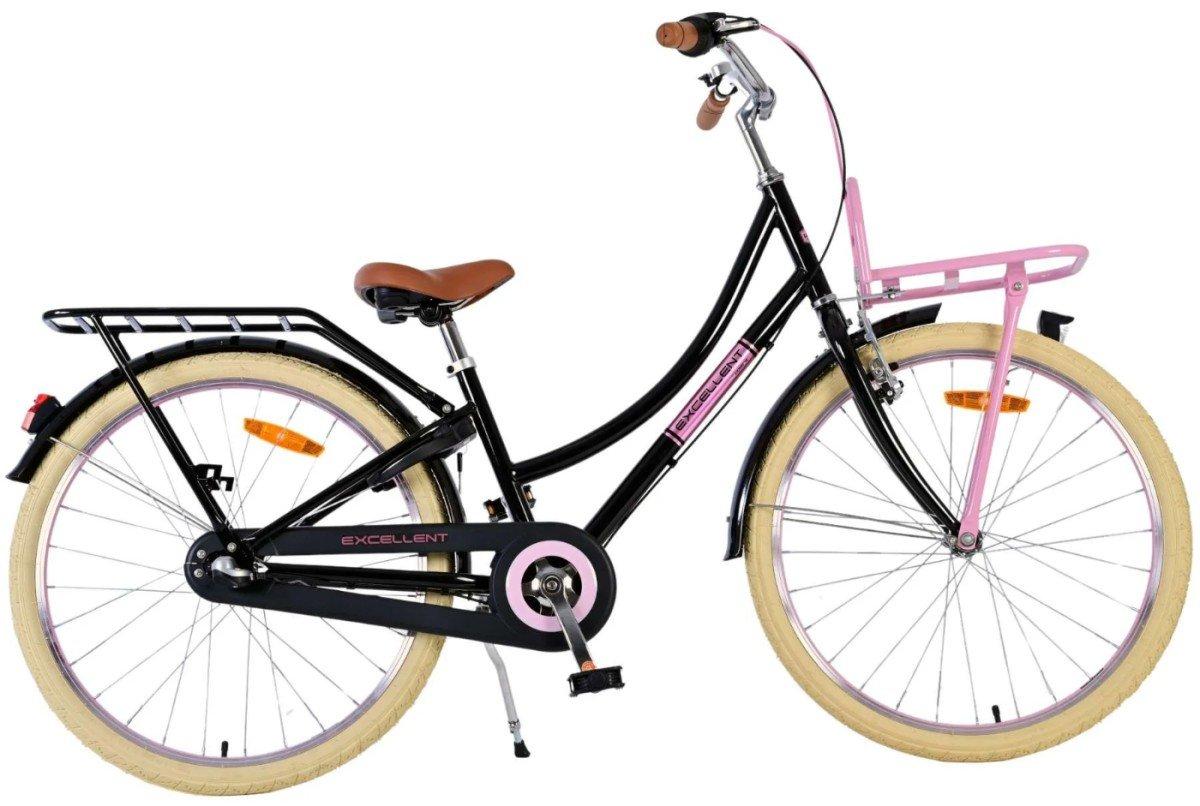 Volare Excellent kinderfiets 24 inch in zwartroze