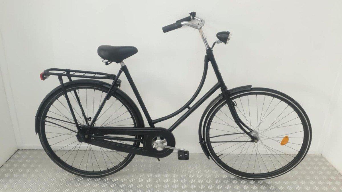 Gazelle Omafiets 57 cm in zwart, tweedehands, terugtraprem