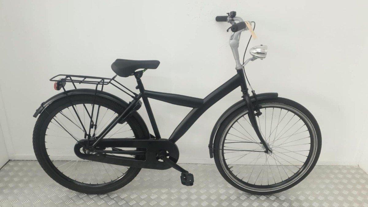 Merkloos Kinderfiets 26 inch zwart, volledig nagekeken