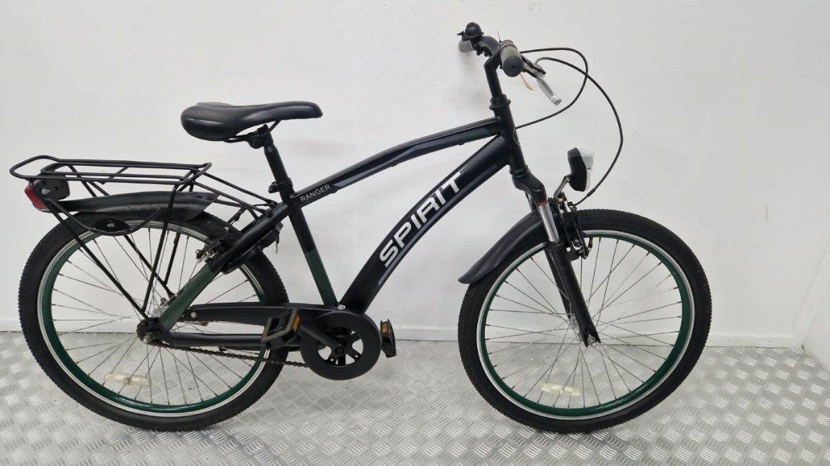 Spirit 24 kinderfiets in zwart, tweedehands