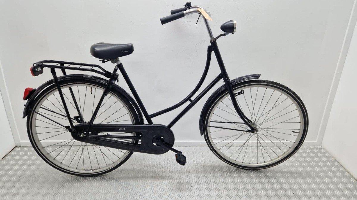 Budgetbike Omafiets 57 cm tweedehands stadsfiet zwart