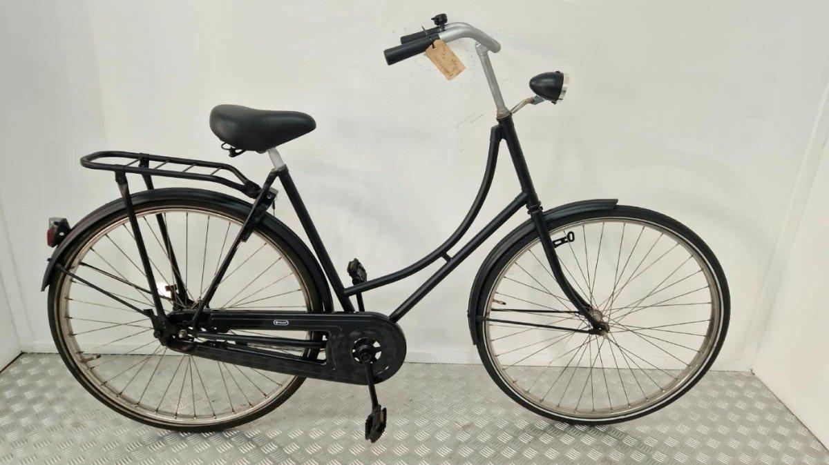 Budgetbike Omafiets 56 cm zwart, terugtraprem, gesloten kettingkast
