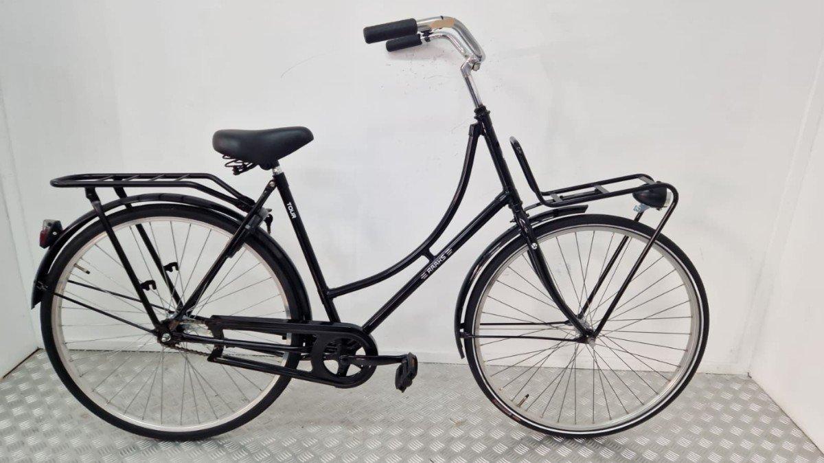 Raaks Tour transportfiets 53 cm zwart, terugtraprem, 28 inch wielen
