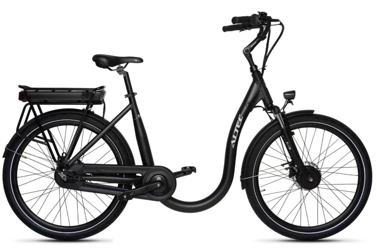 Altec Easy zwarte e-bike stadsfiets met Ananda voorwielmotor