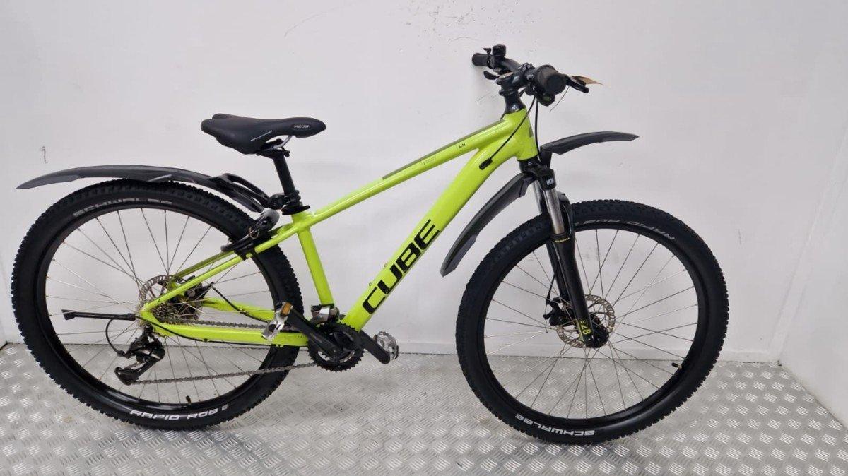 Cube Aim mountainbike 28 inch in geel, 37 cm framemaat